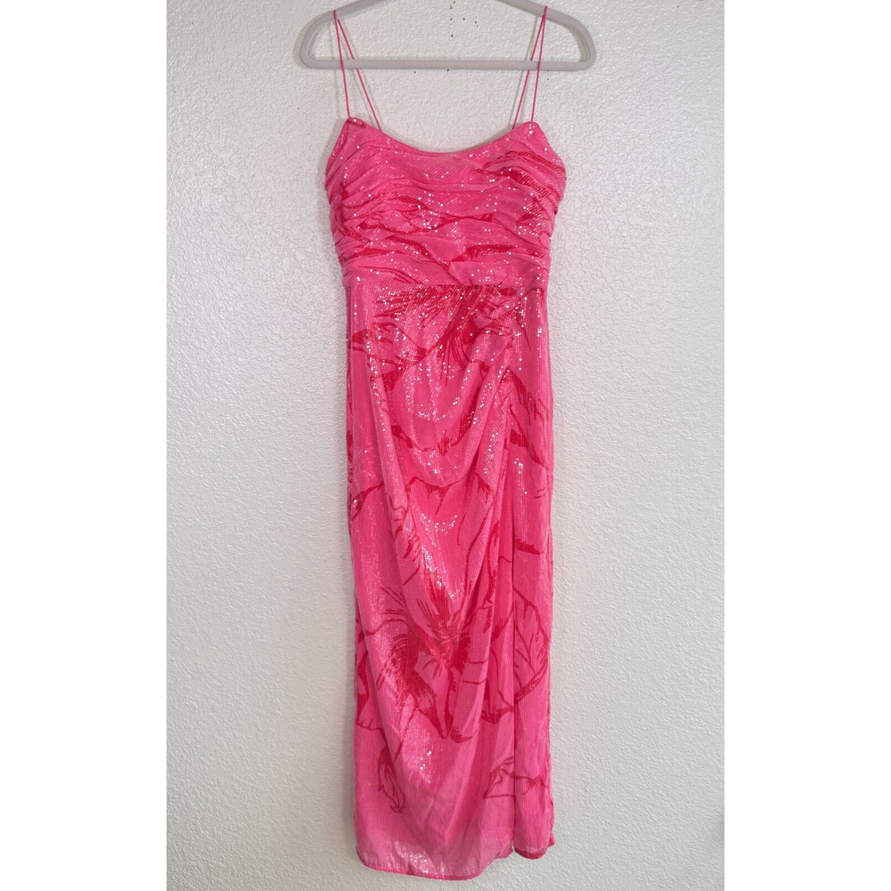 Hutch Pink Maxi Dress with Spaghetti Straps